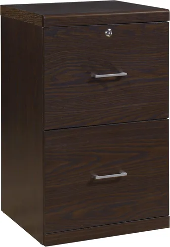 Miniatura 12 de OSP Home Furnishings Alpine Archivador de 2 cajones con cajón superior de bloqueo y sistema de fijación de bloqueo, vertical, natural