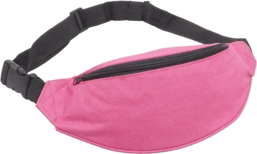 Riñonera unisex para hombre y mujer, multiusos, con 2 cremalleras, correa ajustable para deportes, senderismo, viajes, pasaporte, cartera, color rosa