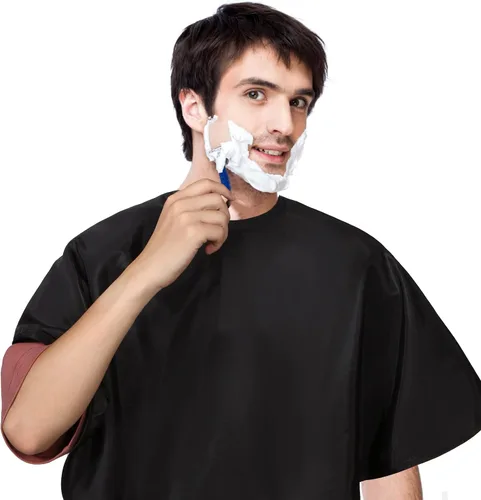 Miniatura 7 de Capa corta de peluquero, capa de nailon impermeable para corte de pelo, capa de artista de maquillaje para teñir el cabello, peinar, peinar, peinar