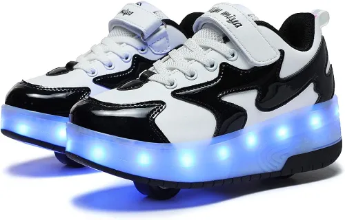 Miniatura 8 de Nsasy Zapatos de ruedas para niñas y niños, zapatos de ruedas para niños, zapatos de ruedas con luz LED para niños