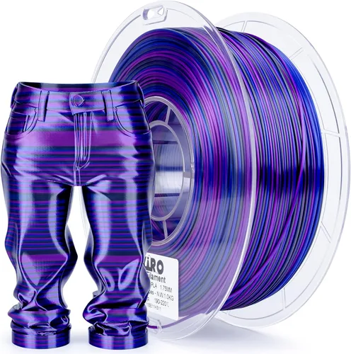 Miniatura 20 de ZIRO Filamento PLA, Filamento de Impresora 3D de Seda de Coextrusión de Triple Color 1.75mm, para Bolígrafo de Impresora 3D, Carrete PLA Multicolor