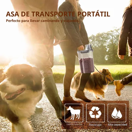 Miniatura 7 de TIOVERY Recipiente mejorado para almacenamiento de comida para perros pequeño, recipiente hermético para comida de gatos, recipiente para comida