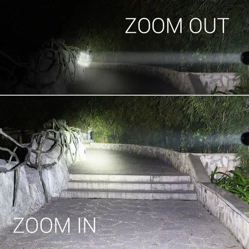 Miniatura 5 de 10 linternas LED de alta luz, mini linterna impermeable de bolsillo con 3 modos, enfoque ajustable zoomable para camping, senderismo