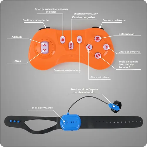Miniatura 8 de QXHOL Coche de Acrobacias RC con Detección de Gestos para Niños de 6 a 12 Años, Coches de Control Remoto 4WD con Luces y Música, Los Mejores Regalos