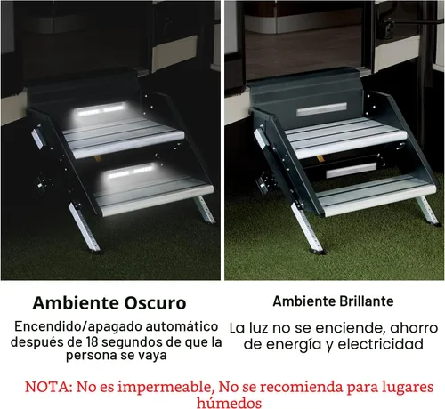 Miniatura 4 de CCBASEBALL Luces de paso para RV activadas por movimiento, tira de luz LED de 10 ledes con sensor de movimiento operada por batería, luz nocturna
