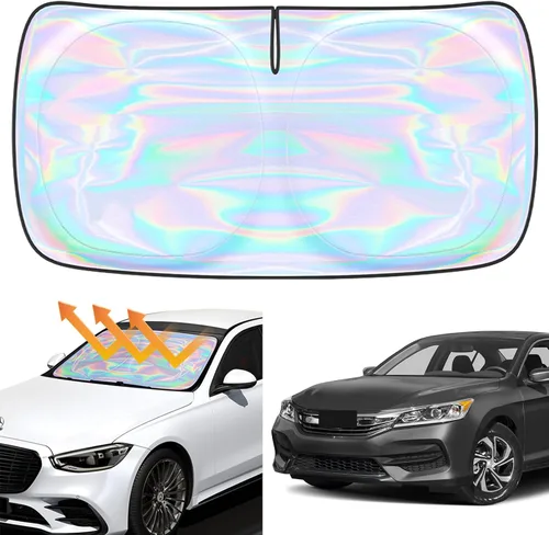 Miniatura 48 de Parasol para parabrisas Rivian R1S R1T 2022-2026 – Parasol compatible con Rivian R1S R1T plegable para ventana delantera, protector de visera solar