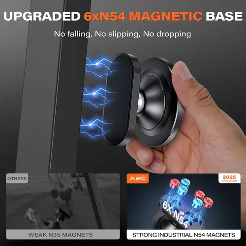 Miniatura 6 de A2C Soporte magnético para teléfono de gimnasio totalmente metálico, regalo de entrenamiento de alta gama para hombres y mujeres
