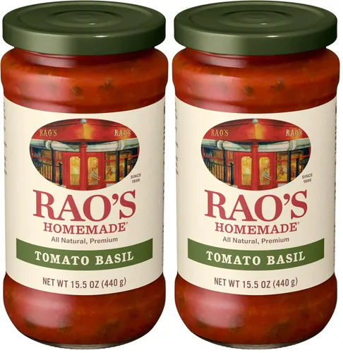 Miniatura 15 de Rao's Homemade Salsa de tomate, Tomate y Albahaca, 24 onzas, salsa versátil para pasta, bajo en carbohidratos, totalmente natural, calidad premium