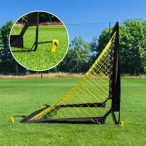 Miniatura 3 de FORZA Portería de fútbol cuadrada desplegable [4 tamaños] Postes portátiles para práctica de tiro para niños – Pop-Up en minutos Un solo o par