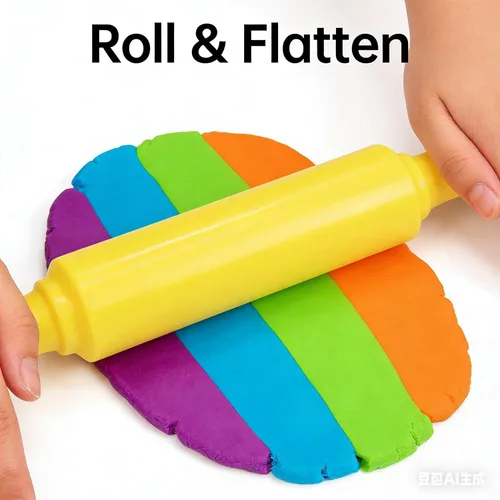 Miniatura 3 de Herramientas de masa para niños, accesorios de masa, moldes de dinosaurio, rodillos de frutas, tijeras y caja de almacenamiento, juego de recuerdos