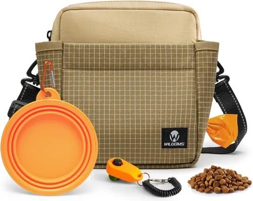 Miniatura 11 de Bolsa de entrenamiento para perros, riñonera magnética para perros para caminar, bolsa cruzada para pasear al perro con dispensador de bolsa