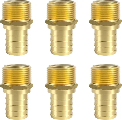 Miniatura 13 de SUNGATOR Paquete de 2 adaptadores machos Pex de 1 pulgada, latón sin plomo, accesorios Pex de 1 pulgada