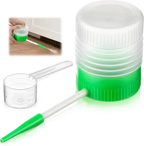 Qualirey 1 paquete de polvo de tierra de diatomeas con boquilla de extensión de 6 pulgadas, polvo de tierra de diatomeas para control de plagas,
