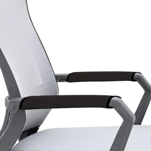 Miniatura 8 de Ntomtuex Juego de 2 fundas de lino para reposabrazos de silla de oficina, fundas ajustables para reposabrazos de silla de ruedas, protector
