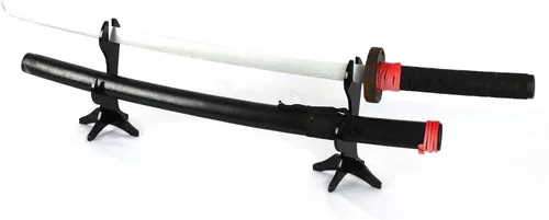 Miniatura 5 de WANLIAN Soporte Katana para cuchillos Samurái, soporte de acrílico horizontal para exhibir espada Katana Samurai (negro)