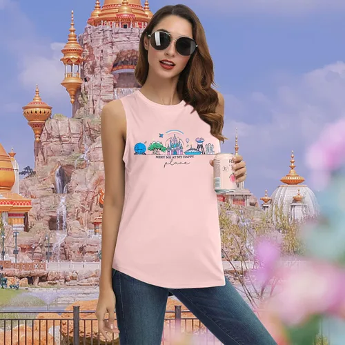 Miniatura 4 de FASHGL Magic Kingdom - Camiseta sin mangas para mujer, con texto en inglés "May The Magic Be with You", camiseta sin mangas con gráficos