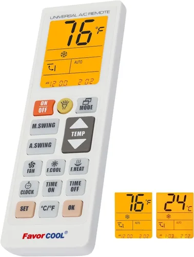 Control remoto universal de aire acondicionado todo en uno LCD universal AC control remoto para Mitsubishi FUJITSU LG Midea Samsung Daikin Panasonic