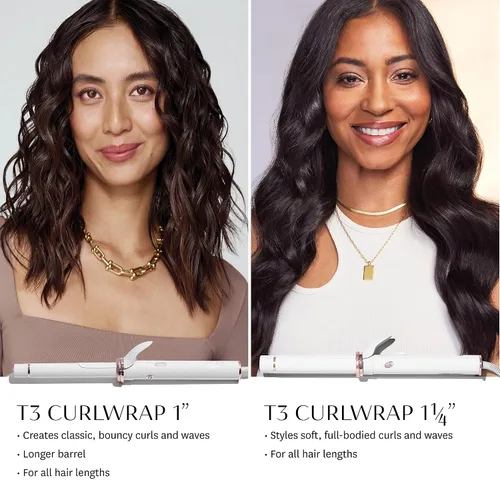 Miniatura 14 de T3 CurlWrap Automatic Rotating Curling Iron with Longer Barrel, 2 Timer Settings, 9 Heat Settings, Auto-Rotating Ceramic Barrel and Ion Generator