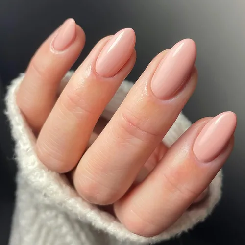 Uñas postizas a presión de color rosa pastel, uñas cortas ovaladas, uñas acrílicas con pegamento en uñas cortas de almendra, uñas de gel suave, uñas