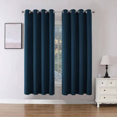 Miniatura 32 de Joydeco Cortinas opacas para dormitorio de 72 pulgadas de largo, 2 paneles de cortinas con aislamiento térmico para oscurecer la habitación