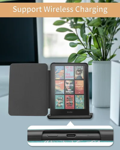 Miniatura 5 de WALNEW Funda para Kindle Paperwhite de 7" de 12ª generación 2024 y Kindle Colorsoft Signature Edition, funda protectora de piel sintética prémium