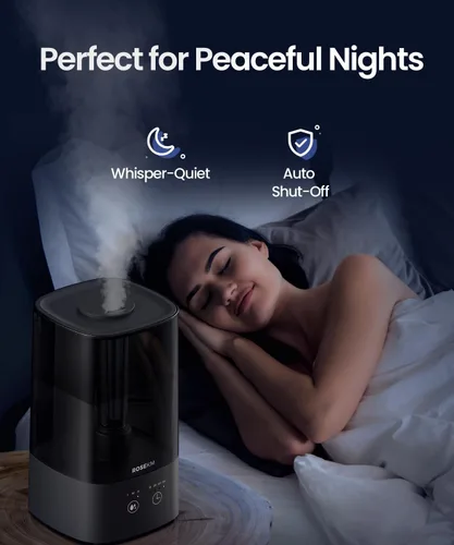 Miniatura 4 de ROSEKM Humidificadores de 4.5L para dormitorio, humidificadores para habitación grande del hogar, humidificadores de niebla fría para bebés