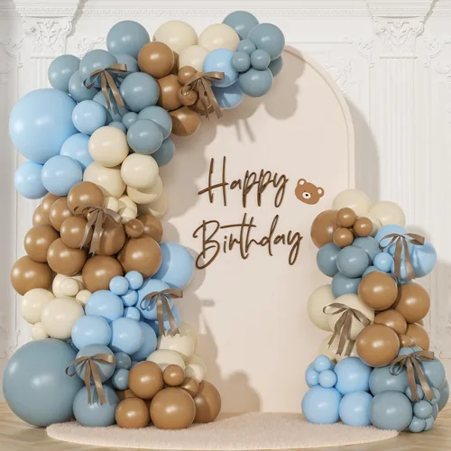 Miniatura 23 de Kit de arco de globos negro y arena blanca 141 piezas, decoraciones de cumpleaños coquetas incluyen globos y lazo negro para boda, baby shower