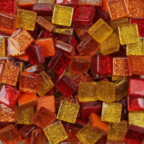 Miniatura 18 de Azulejos de mosaico de vidrio para manualidades, piezas de mosaico de forma cuadrada para suministros de manualidades