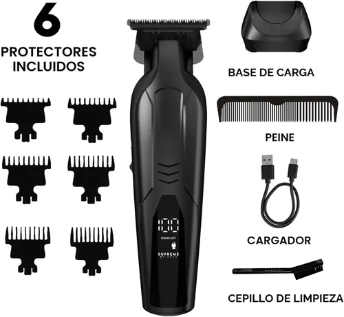 Miniatura 7 de Supreme Trimmer Vader Lite ST3700 - Recortadora de barbero profesional – Hoja en T DLC Ultra Sharp Zero Gap, 7000 RPM inalámbrico detallador, carga