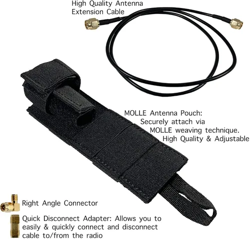 Miniatura 2 de Comm Gear Supply Kit de reubicación de antena táctica, color negro, compatible con radios Sepura Tetra SC21 y SRH Series