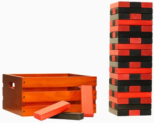 Miniatura 30 de Tailgating Pros Maderas gigantes de primera calidad con caja manchada: ¡elige los colores de tu equipo! Juego gigante para patio al aire libre