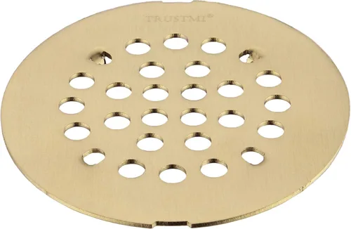 Miniatura 3 de TRUSTMI Cubierta de repuesto de drenaje de piso de ducha a presión de 4-1/4 pulgadas, oro cepillado