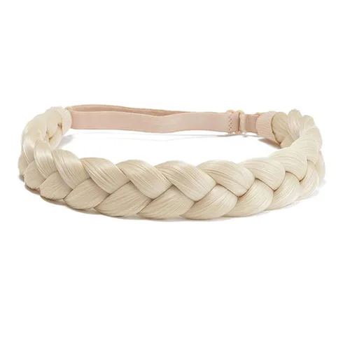 Miniatura 15 de Diadema trenzada para mujer, 3 hebras, sintéticas, trenzadas, diademas elásticas para el cabello, accesorios para el cabello a la moda