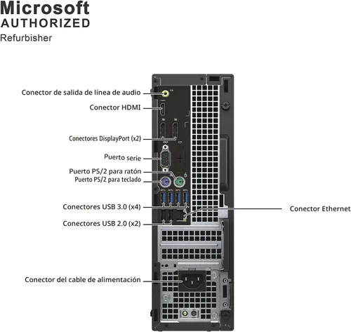 Miniatura 2 de Dell Optiplex 7050 SFF PC de escritorio Intel i7-7700 4 núcleos 3.60GHz 32GB DDR4 1TB SSD WiFi BT HDMI Compatibilidad con monitor dual Windows 11
