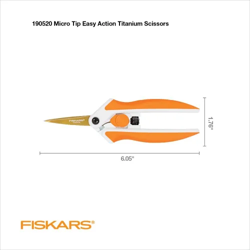 Miniatura 2 de Fiskars tijera Easy Action de 8 pulgadas, color blanco y naranja