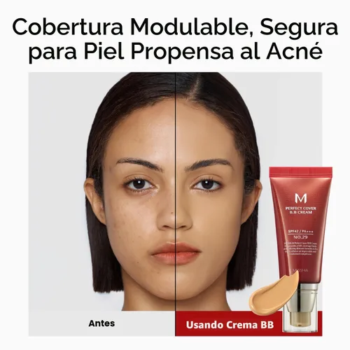 Miniatura 5 de MISSHA M Perfect Cover BB Cream No.29 Caramel Beige para Medio con Tono de Piel Cálido SPF 42 PA +++ 1.69 Fl Oz - Hidratante teñido para rostro