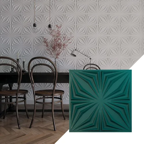 Miniatura 21 de Ekena Millwork WP20X20AHWH 19 5/8 pulgadas de ancho x 19 5/8 pulgadas de alto Asher EnduraWall Decorativo 3D Panel de pared cubre 2.67 pies cuadrados