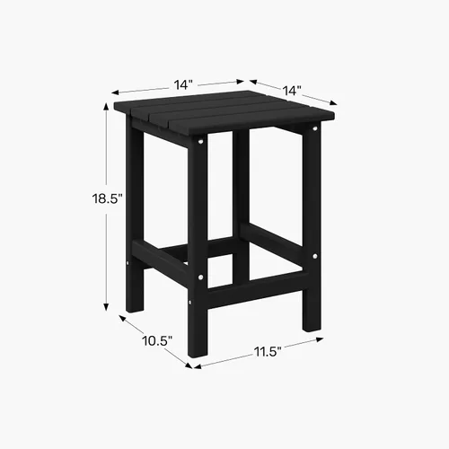 Miniatura 2 de WestinTrends Malibu - Mesa auxiliar cuadrada para exterior para silla Adirondack, color arena