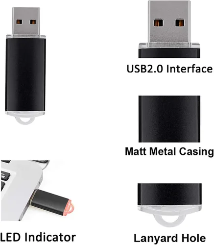 Miniatura 6 de Unidad flash USB de 8 GB, unidades de pulgar USB Maspen 2.0 de alta velocidad USB Memory Stick Zip Drives (azul, 8 GB)