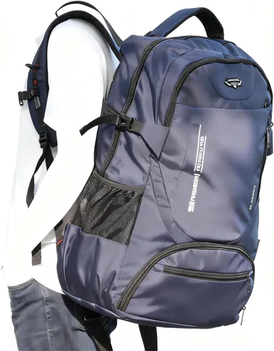 Miniatura 8 de Mochila de viaje grande de 80L para hombres y mujeres, mochila de senderismo ligera resistente al agua con compartimento para zapatos, Negro