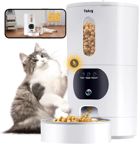 Miniatura 11 de Comedero automático para perros de razas grandes con cámara - 12L/50 tazas, control de aplicación WiFi 5G, dispensador de alimentos para perros