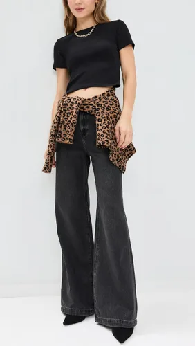 Miniatura 5 de Pistola Denim Jeans Palazzo de corte bajo Jadyn para mujer, Zen, 27