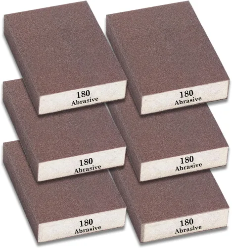 Miniatura 10 de Tnisesm Bloques de lijado de 60 granos, esponja de lijado para paneles de yeso, madera, metal, lavables y reutilizables, lavables y reutilizables, 6