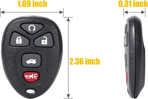 Miniatura 5 de Llavero de repuesto para Chevy Malibu Cobalt Pontiac Grand Prix G6 G5 Buick Lacrosse Allure Saturn Aura Sky 2004 2005 2006 2007 2008 2009 2010 2011