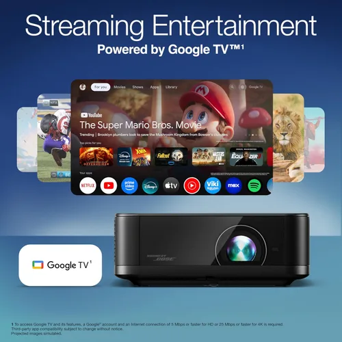 Miniatura 5 de Epson Lifestudio Pop Plus 4K PRO-UHD - Proyector personal de estilo de vida, 700 lúmenes de color y brillo blanco, sonido por Bose, Google TV, motor