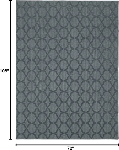 Miniatura 144 de Garland Rug Sparta - Alfombra antideslizante de polipropileno de 2 pies x 12 pies, color negro, ideal para salas de estar y pasillos, elegante