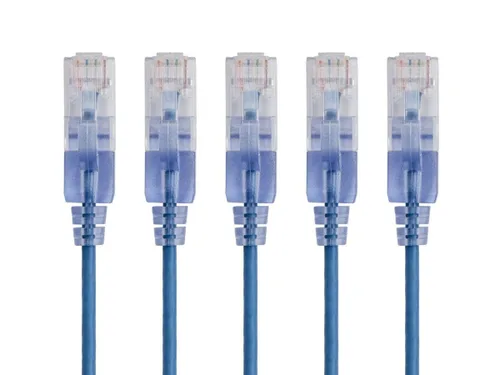 Miniatura 31 de Monoprice Cat6A - Cable de conexión Ethernet de 6 pulgadas, negro, UTP, 30 AWG, 10G, cable de cobre puro desnudo, sin enganche, RJ45, serie SlimRun