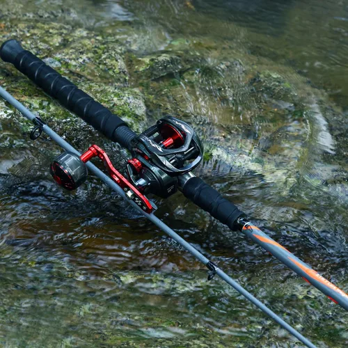 Miniatura 8 de Sougayilang Combo de Caña y Carrete Baitcaster, Caña de Pescar Compuesta de Carbono y Vidrio de 7'0" con Carrete de Casting Tamaño 400, Asiento