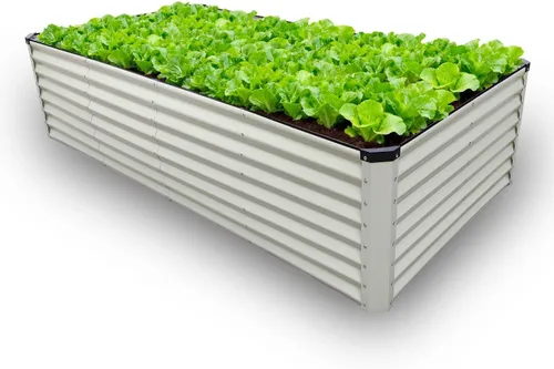 Miniatura 23 de GARDMAX 2x2x1FT Galvanized Round Raised Garden Bed Kit, Metal Planter Boxes Outdoor with Easy Assembly, Large Garden Bed for Vegetables, Fruits
