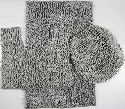 Miniatura 3 de BH Home & Linen Juego de 3 tapetes de baño de microfibra mixta de felpilla ultra brillante ultra suave, tapete grande de 19.5 x 31 pulgadas, tapete